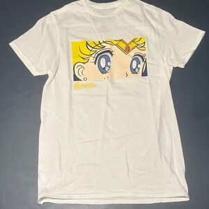 Sailor Moon- White Graphic T-Shirt with Anime Design- NWOT